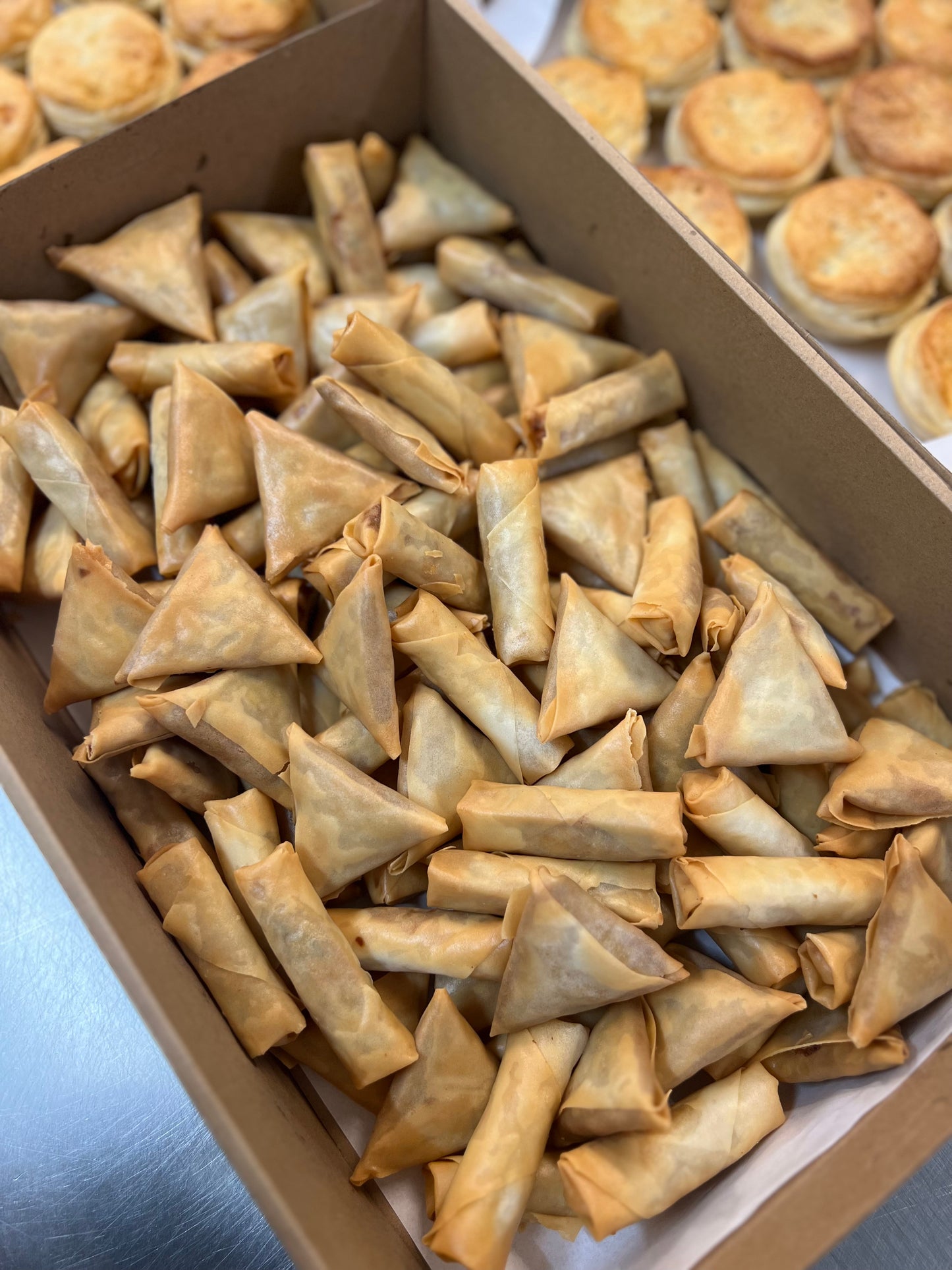 Vege Spring Rolls/Samosa Platter